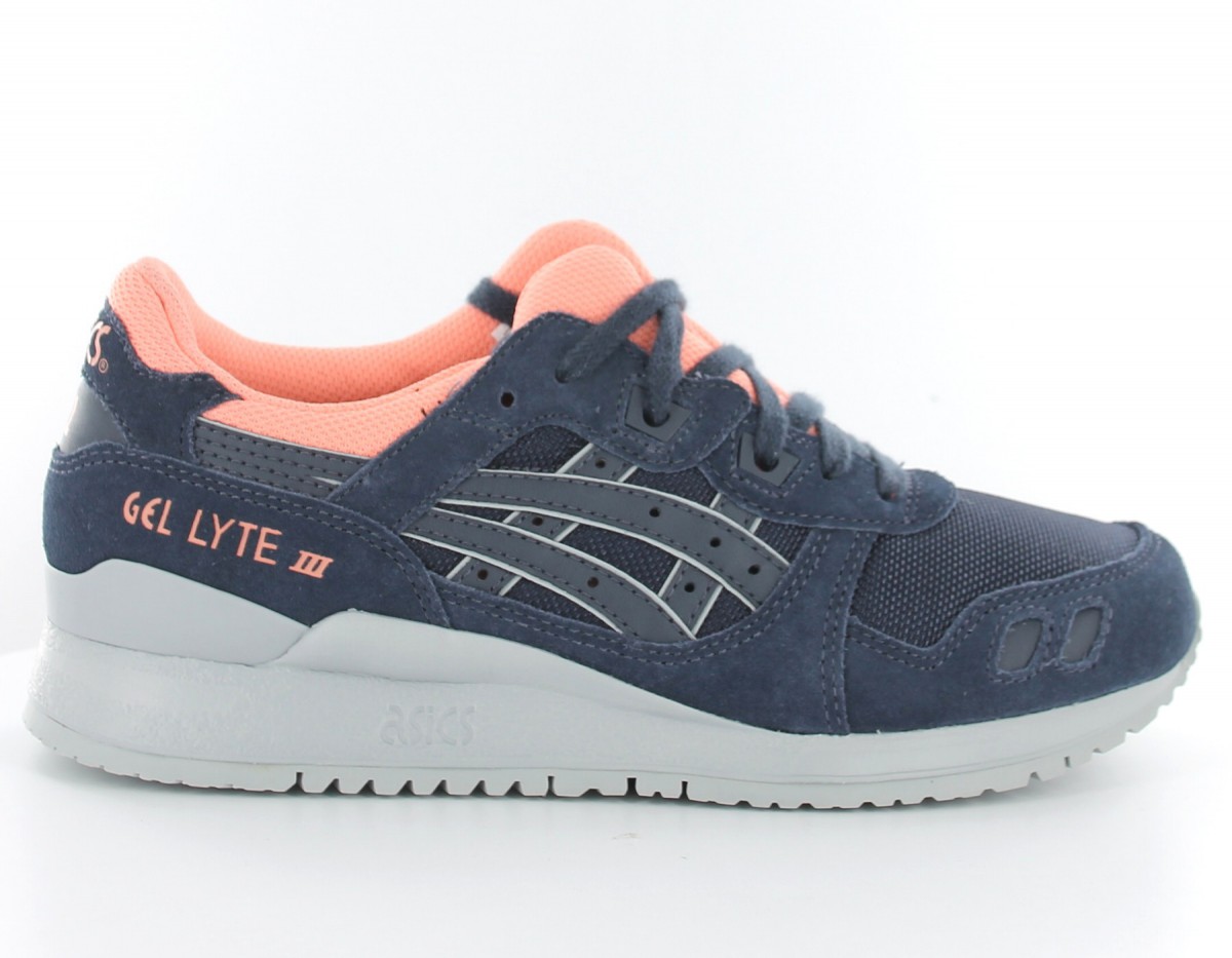 Asics gel lyte 3 indian ink bleu-corail