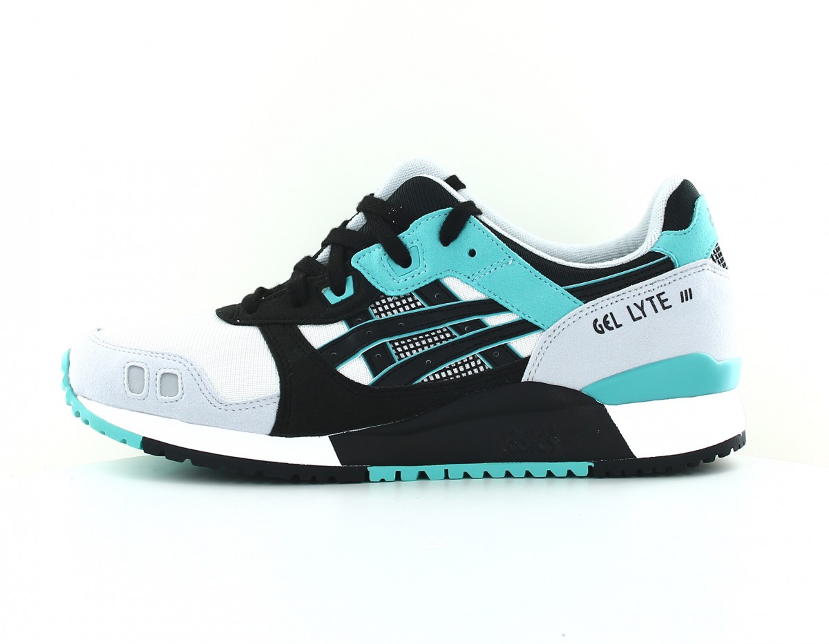 Asics Gel lyte 3 og blanc noir bleu turquoise