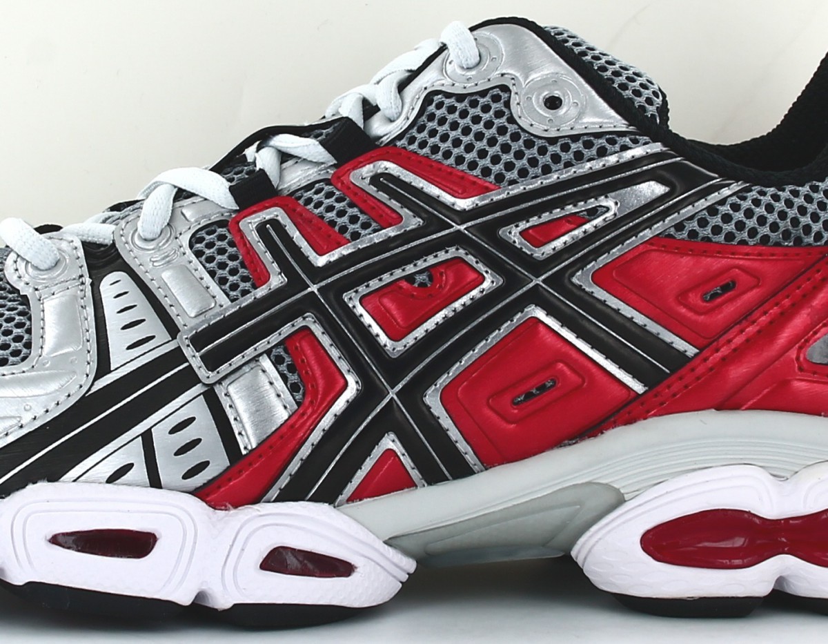 Asics Gel nimbus 9 argent noir rouge