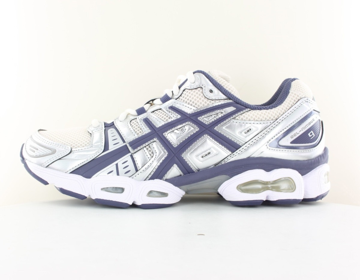 Asics Gel nimbus 9 beige argent violet