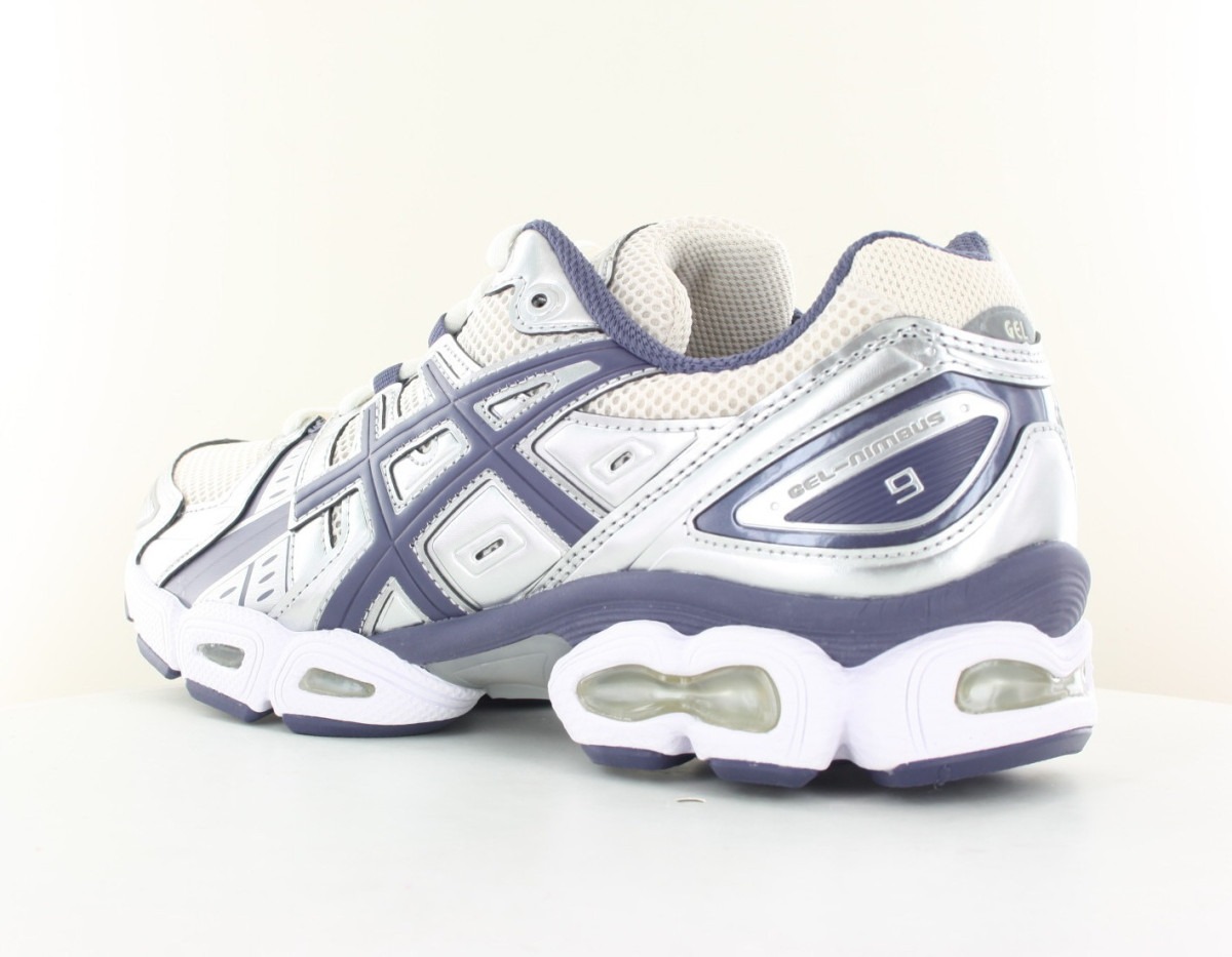 Asics Gel nimbus 9 beige argent violet
