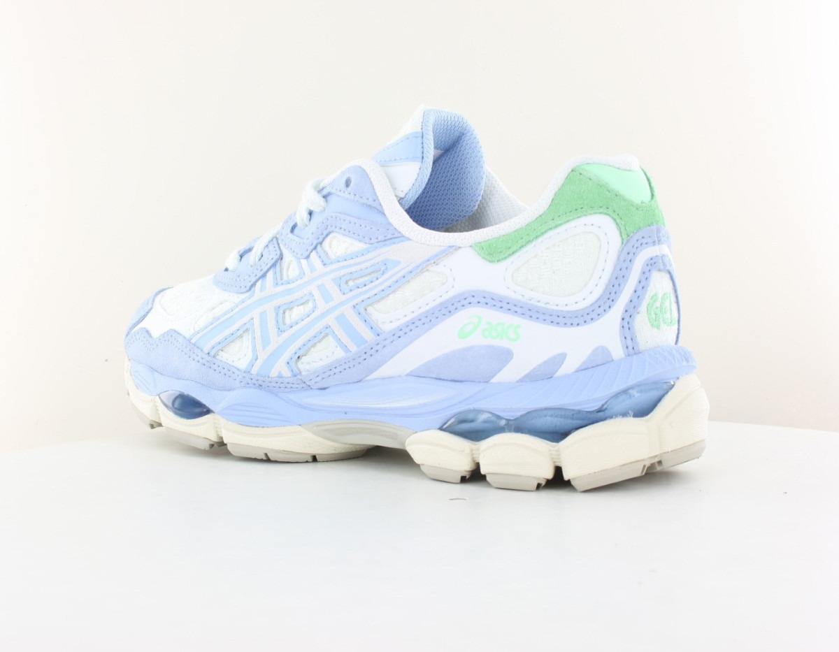 Asics Gel nyc blanc bleu ciel vert