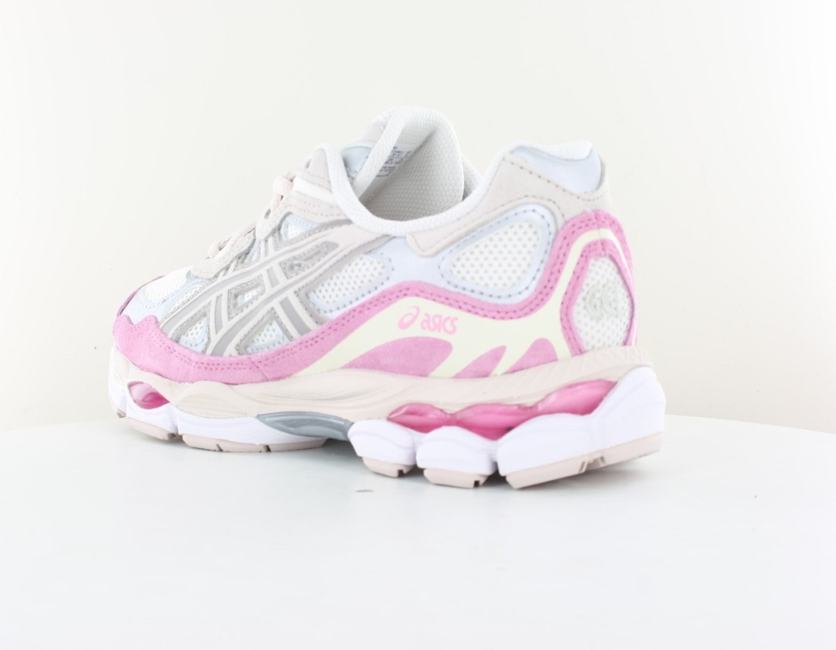 Asics Gel nyc blanc rose argent