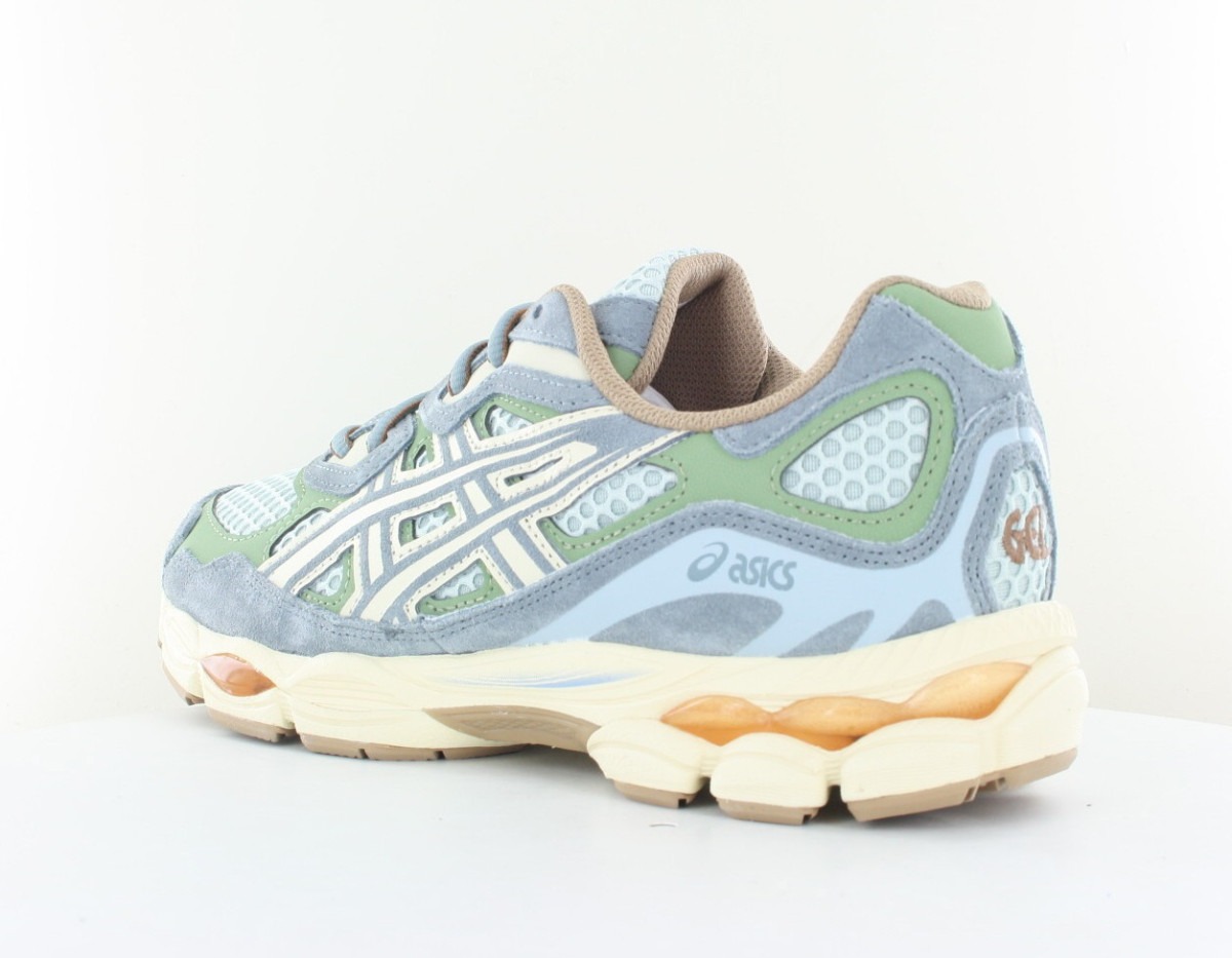 Asics Gel nyc bleu ciel vert beige orange