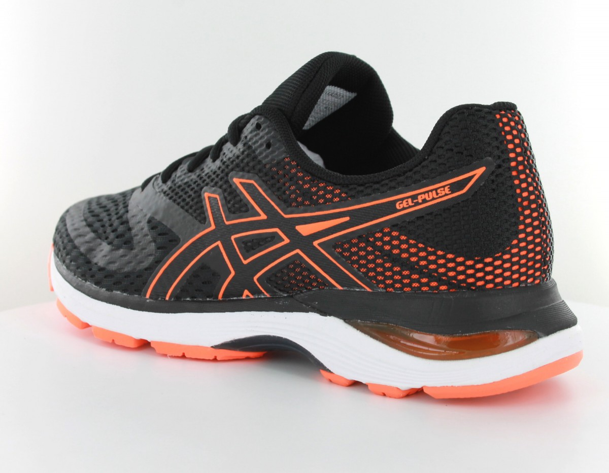 Asics Gel Pulse 10 Noir-orange fluo-blanc