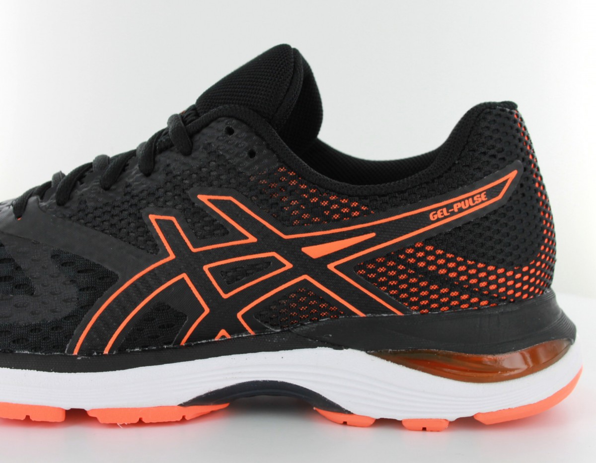 Asics Gel Pulse 10 Noir-orange fluo-blanc