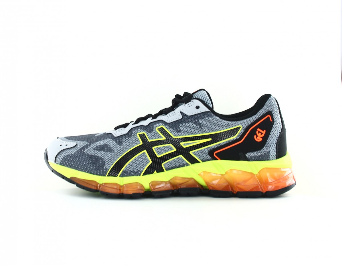 Asics Gel quantum 360 6 gs gris noir vert fluo orange