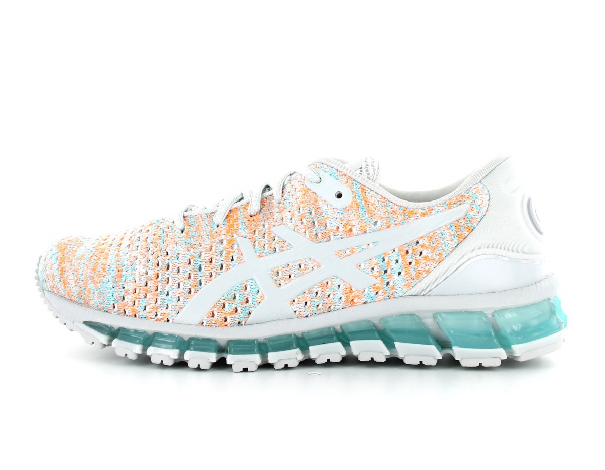 Asics Gel Quantum 360 Knit Glacier grey-Orange-Blue