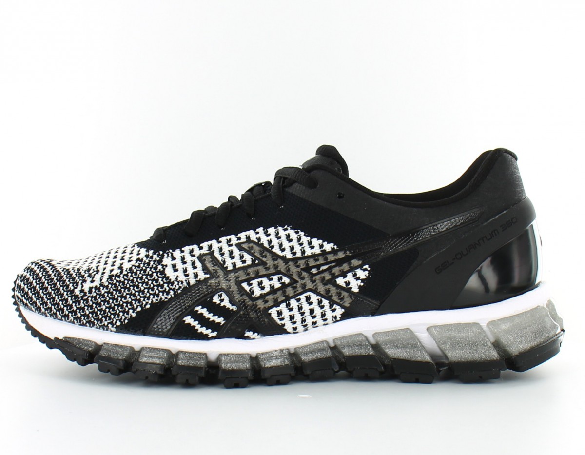 Asics Gel Quantum 360 Knit Femme Black-White-Silver