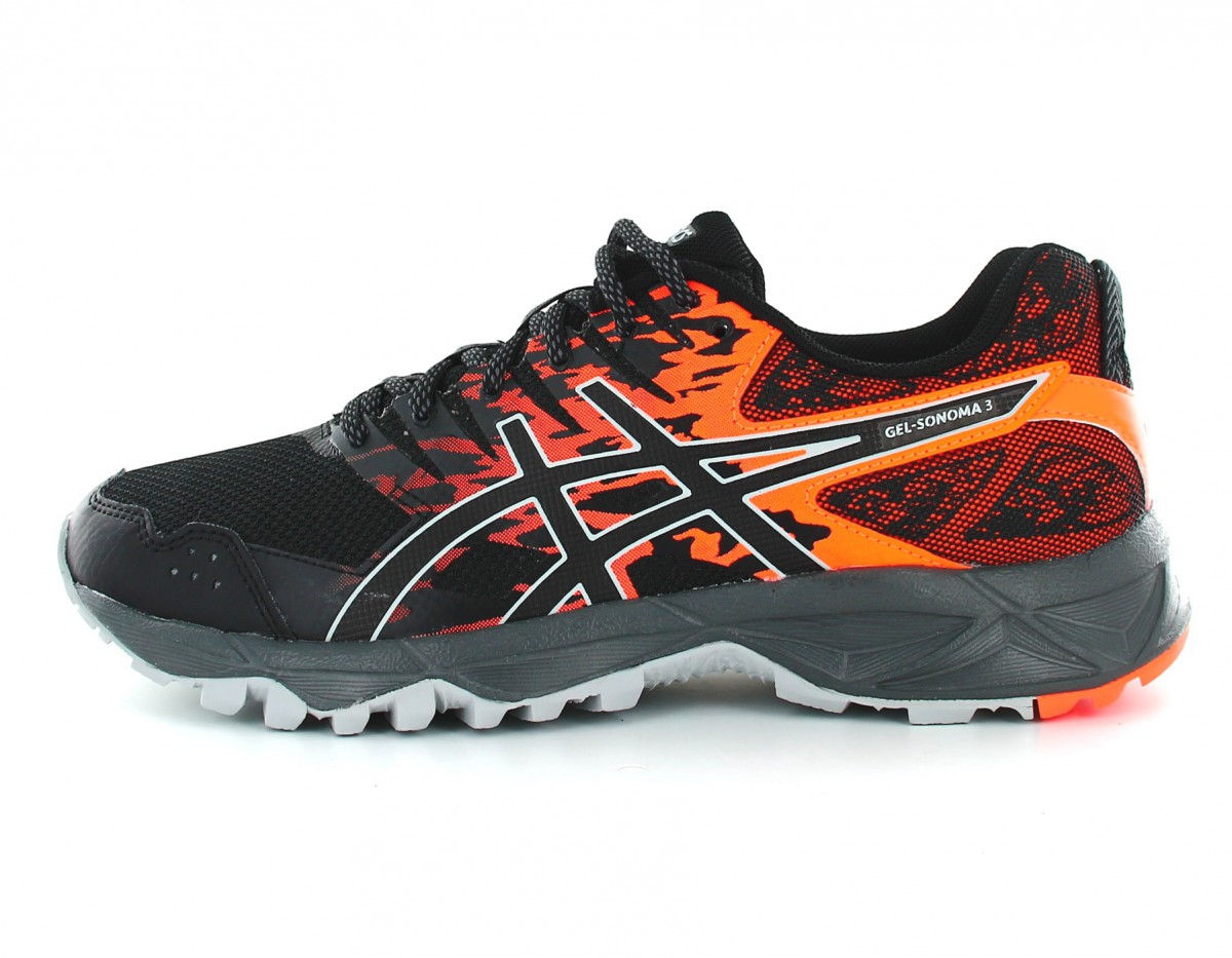 Asics Gel Sonoma 3 Noir Orange Fluo