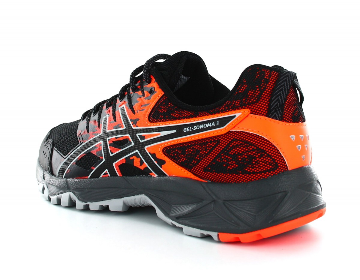 Asics Gel Sonoma 3 Noir Orange Fluo