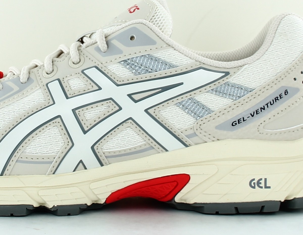 Asics Gel venture 6 beige gris rouge