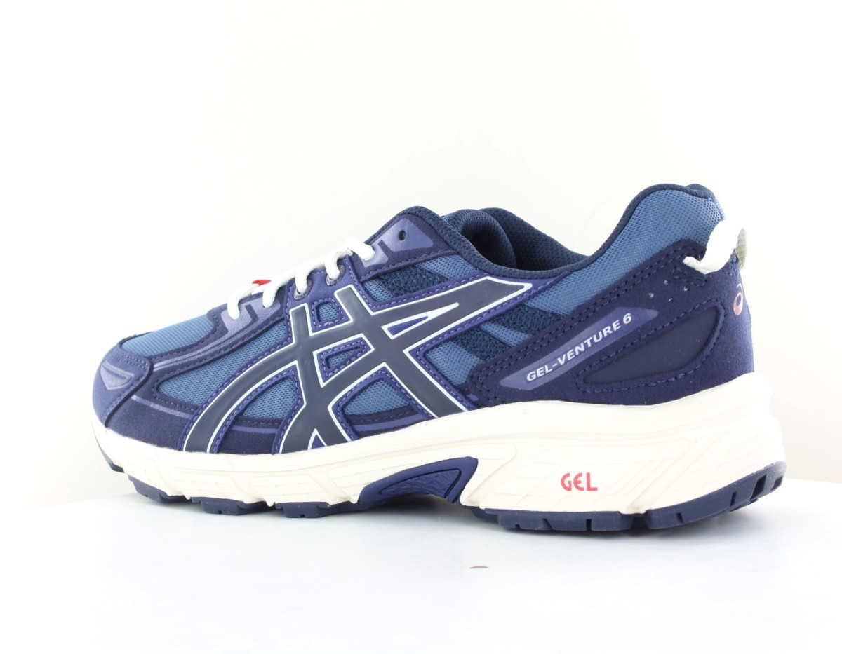 Asics Gel venture 6 bleu marine bleu beige rouge