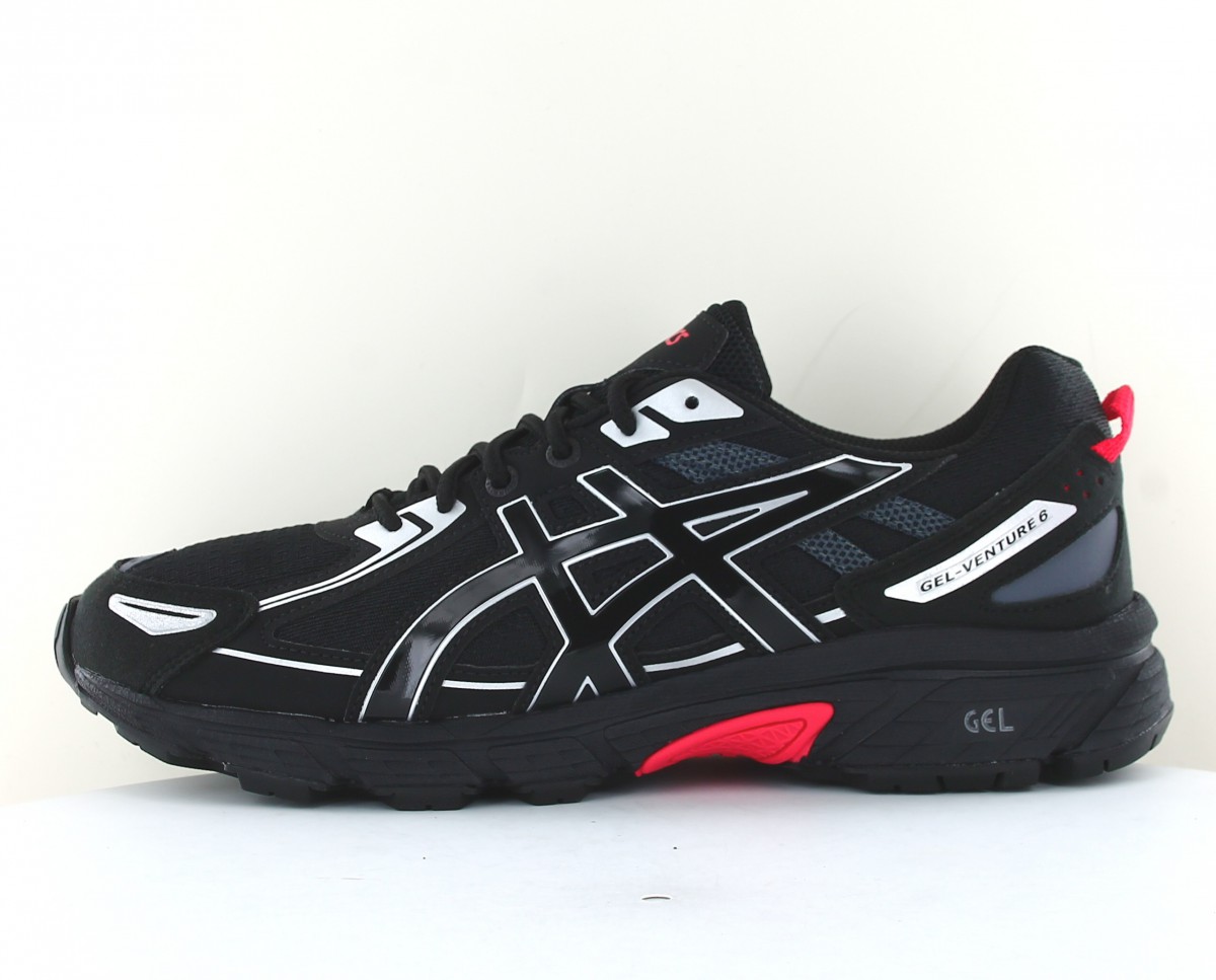 Asics Gel venture 6 noir argent rouge