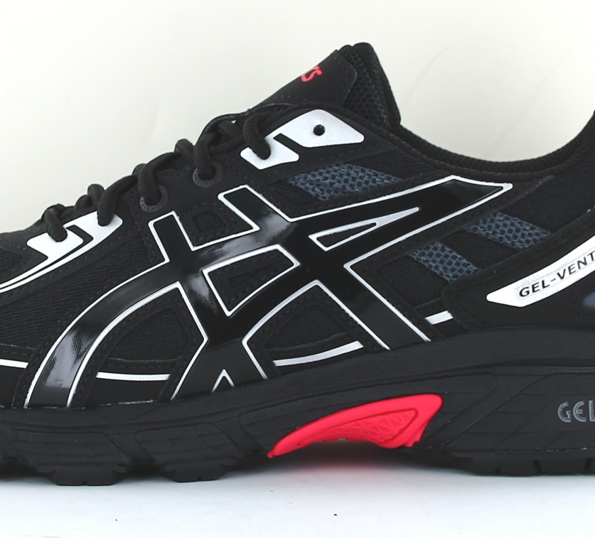 Asics Gel venture 6 noir argent rouge