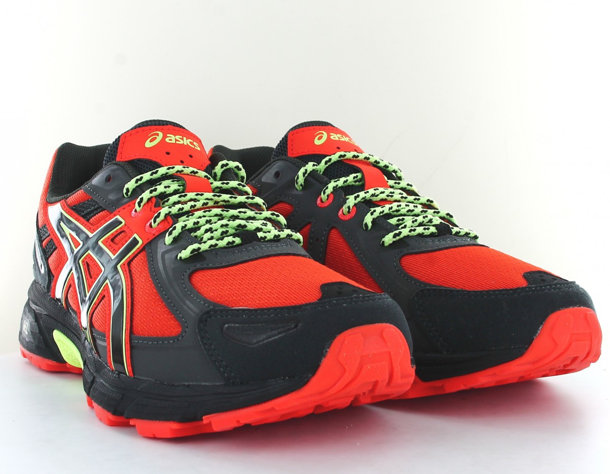 Asics Gel venture 6 rouge noir vert fluo