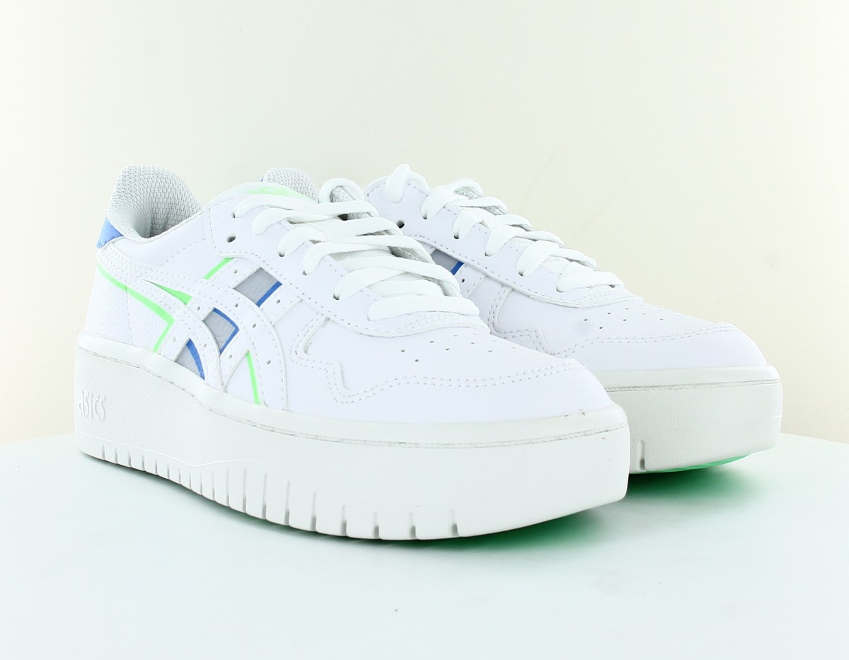 Asics Japan s platform blanc bleu vert