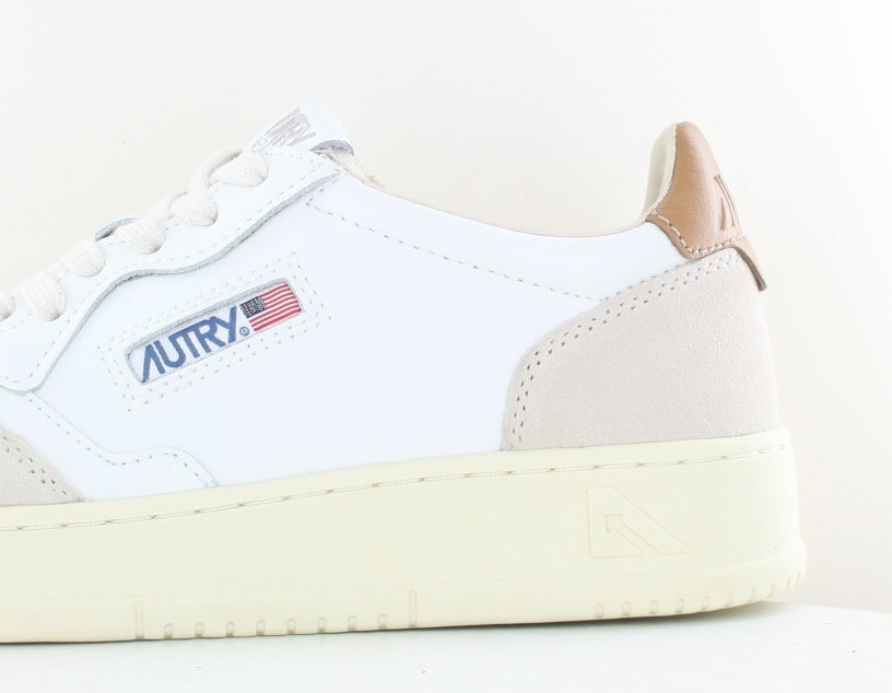Autry Medalist suede blanc brun