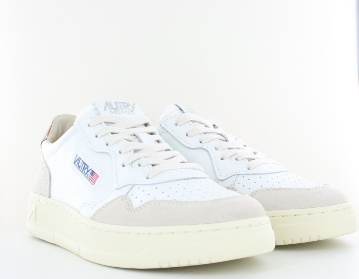 Autry Medalist suede blanc brun