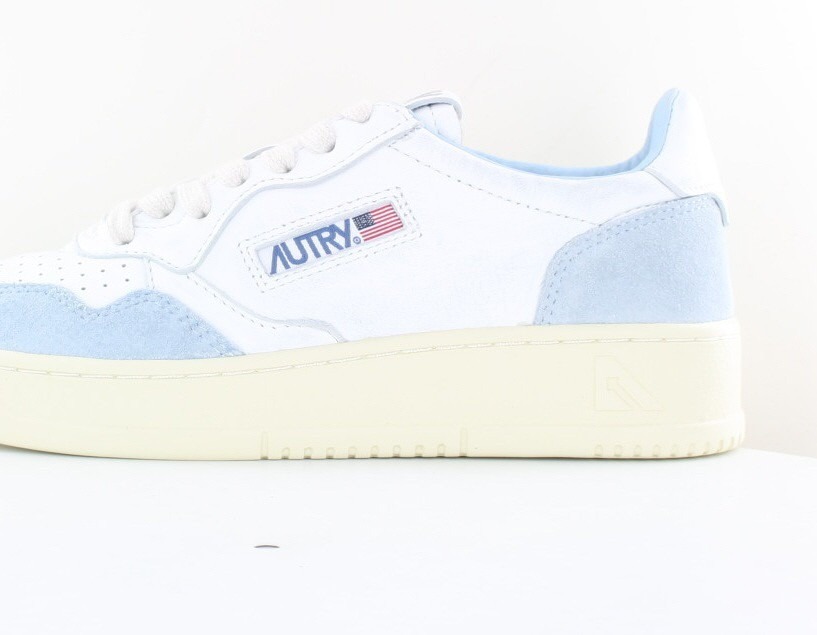 Autry Autry 01 suede chevre blanc bleu blanc