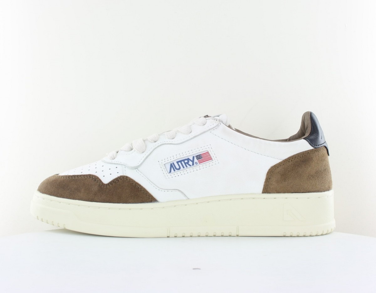 Autry Autry 01 suede chevre blanc marron noir
