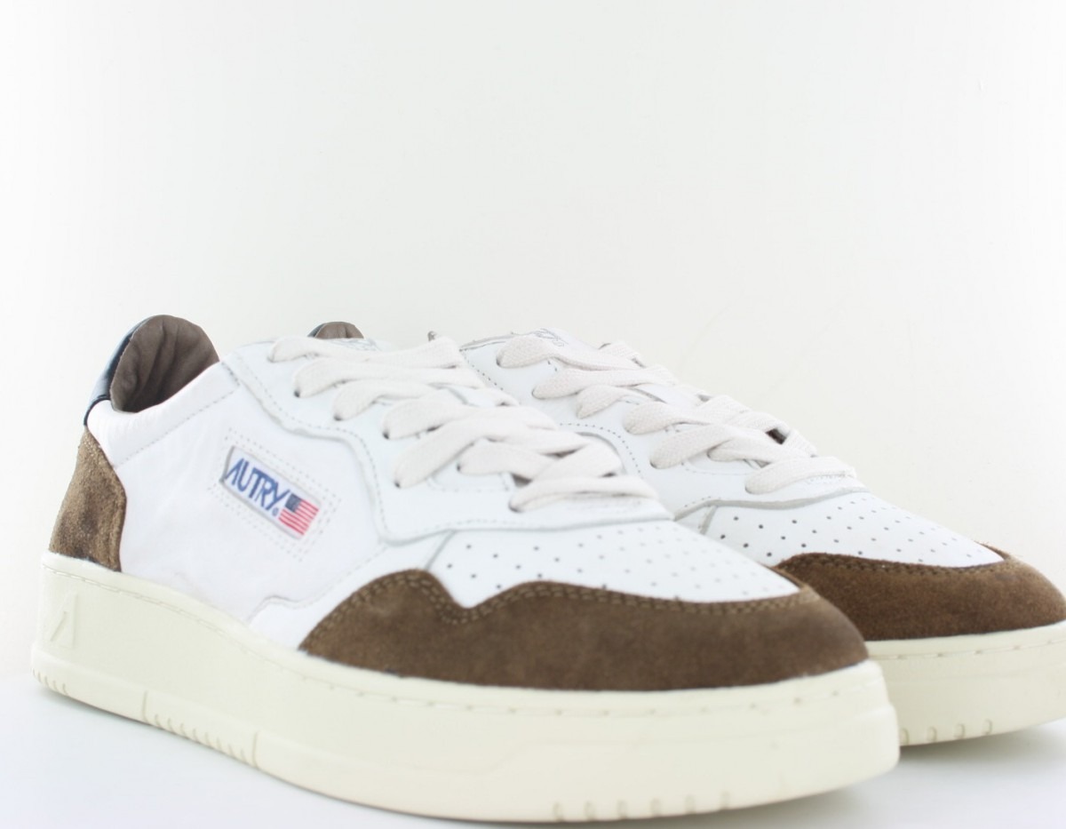 Autry Autry 01 suede chevre blanc marron noir