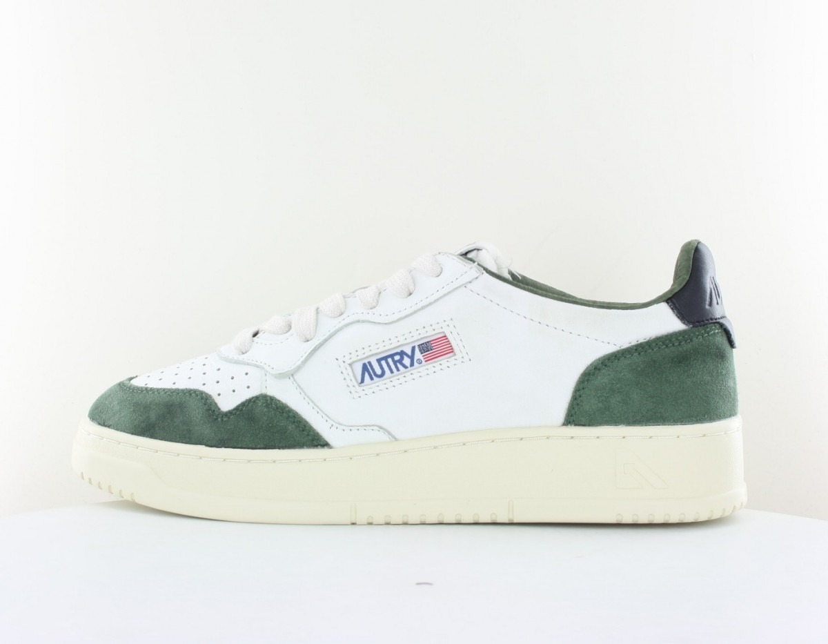 Autry Autry 01 suede chevre blanc vert noir