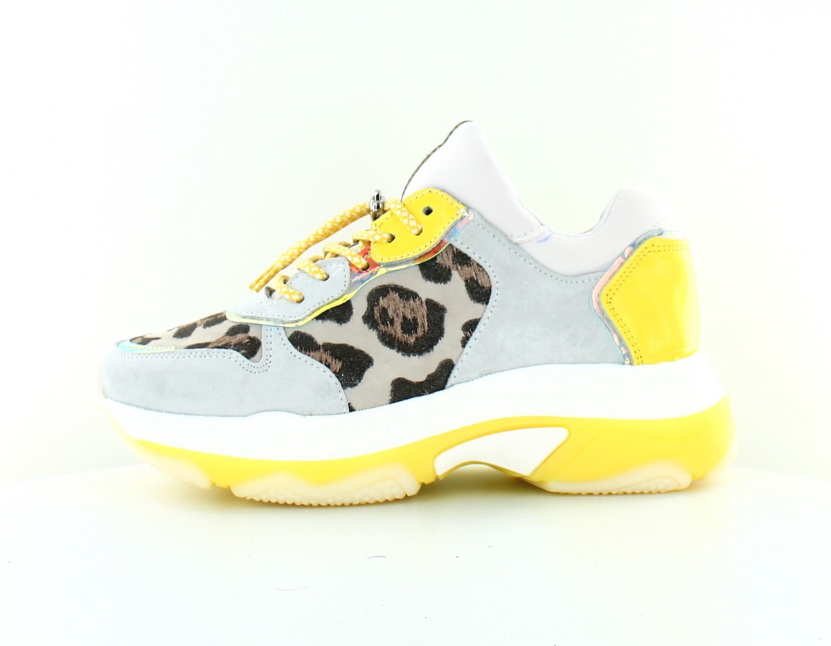 Bronx Baisley leopard blanc jaune leopard