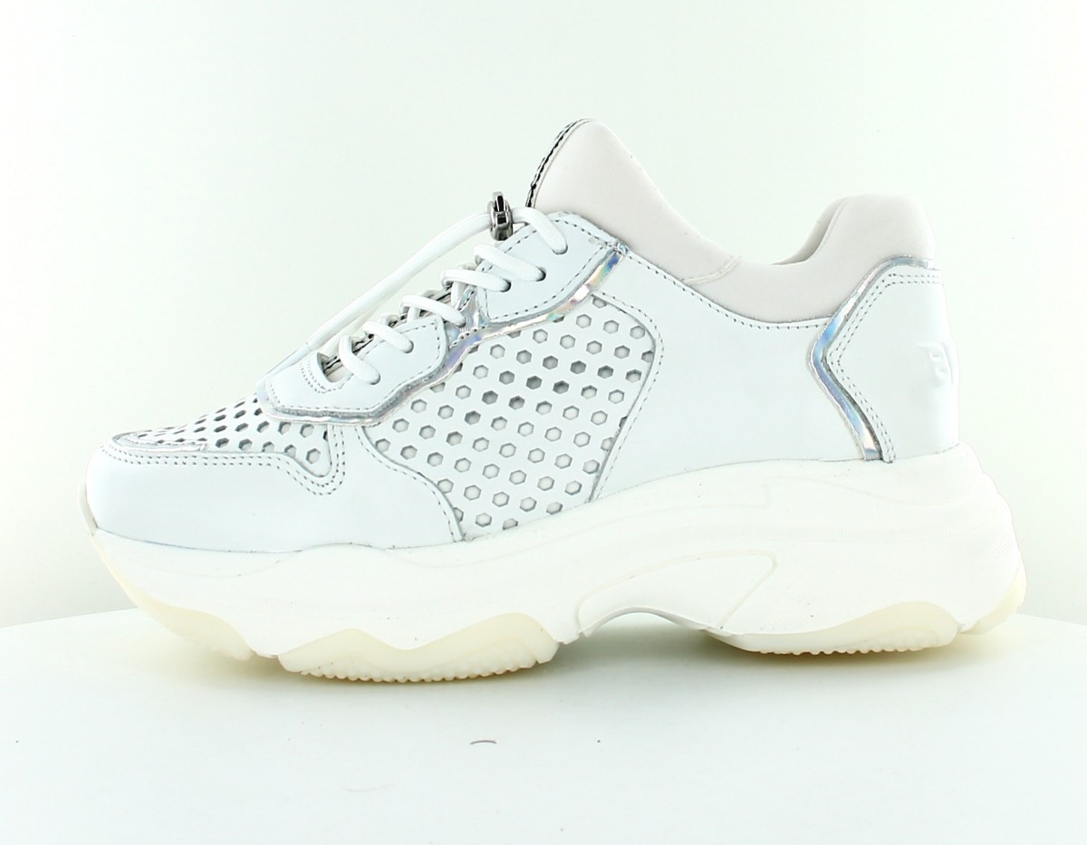 Bronx Baisley perforated blanc iridescent