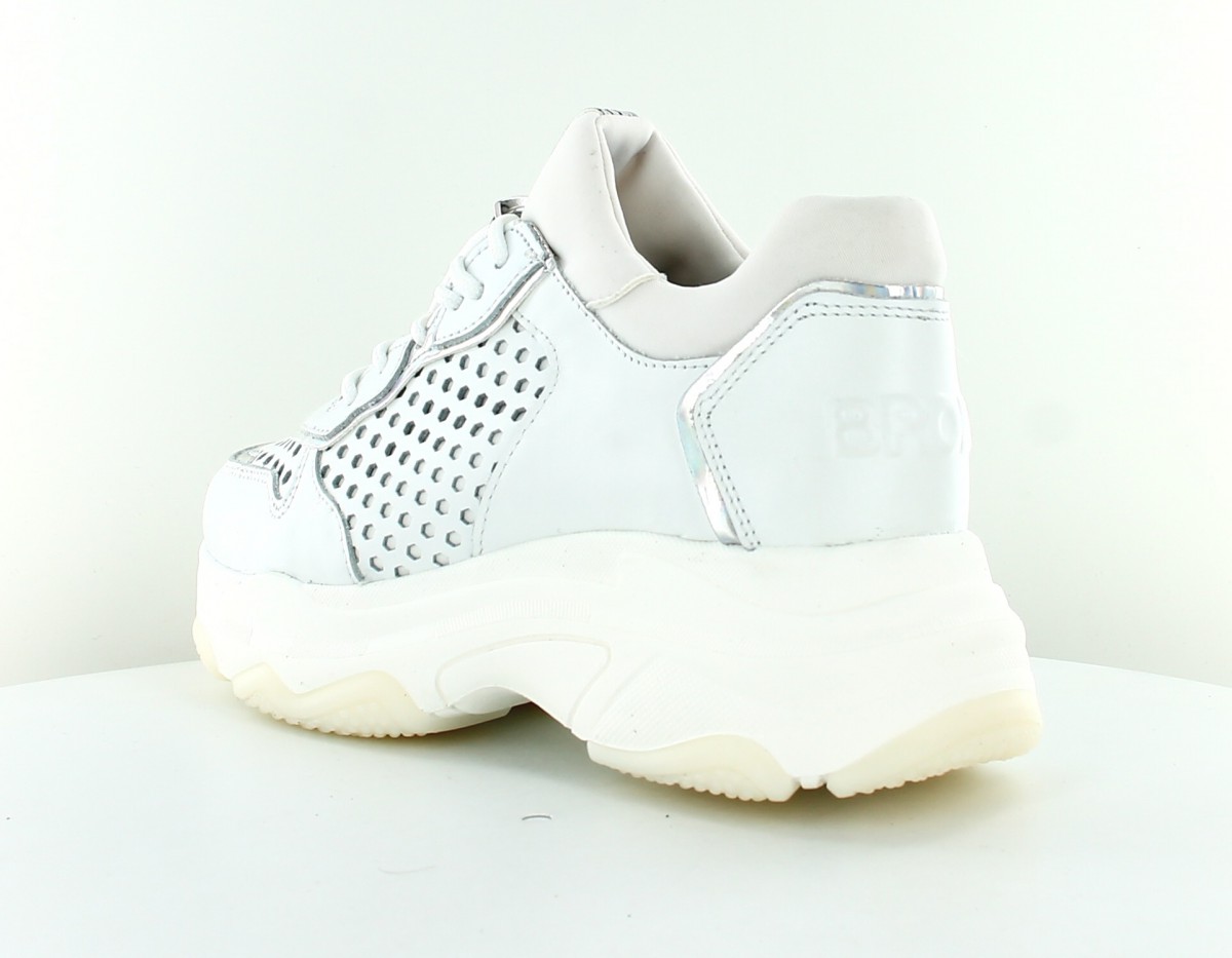 Bronx Baisley perforated blanc iridescent