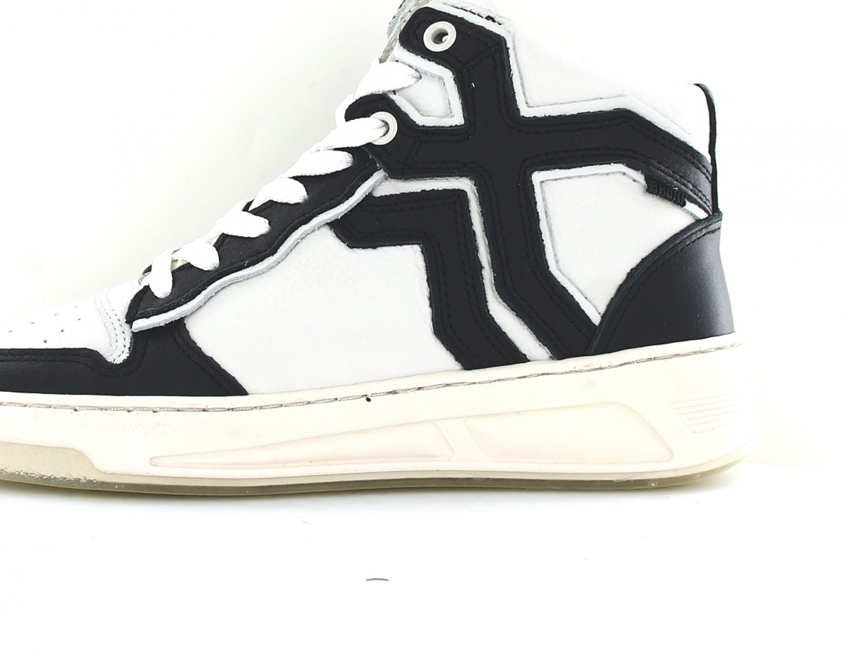 Bronx Old cosmo high top blanc casse noir