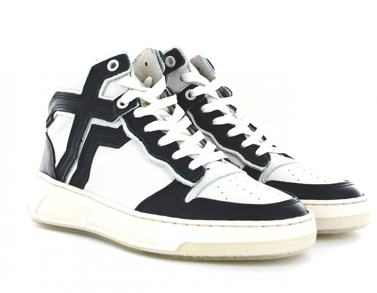 Bronx Old cosmo high top blanc casse noir