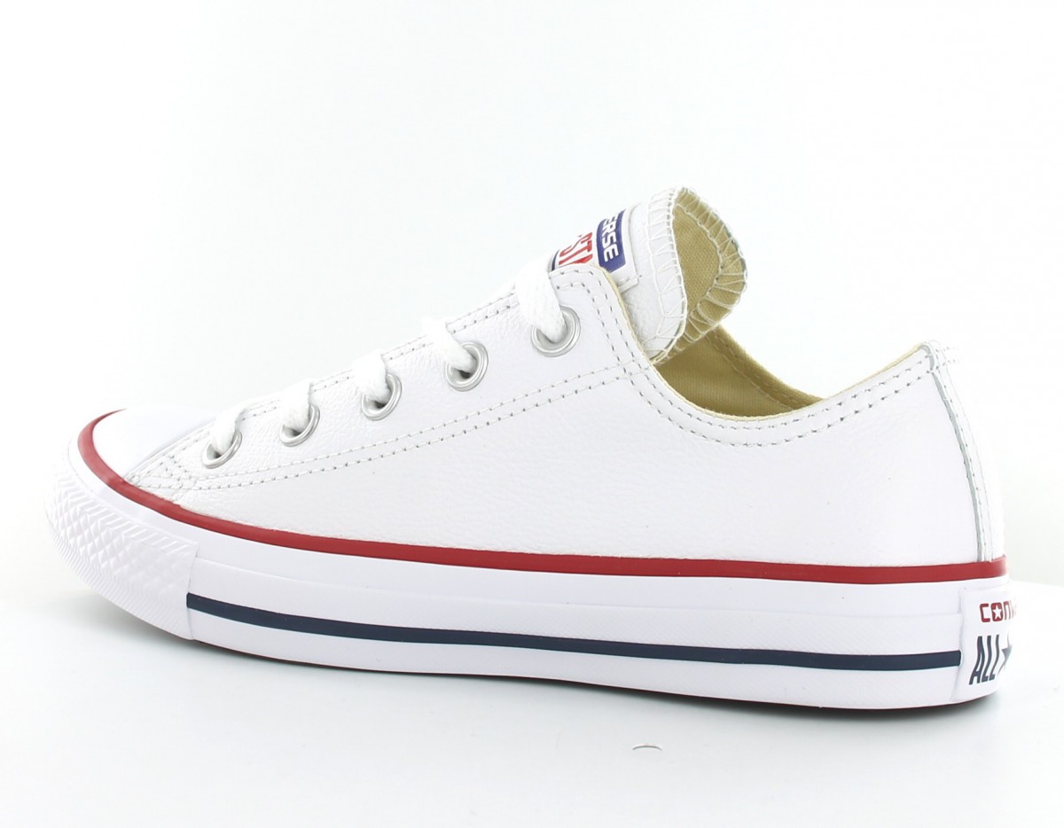 Converse All star low leather ox Blanc noir