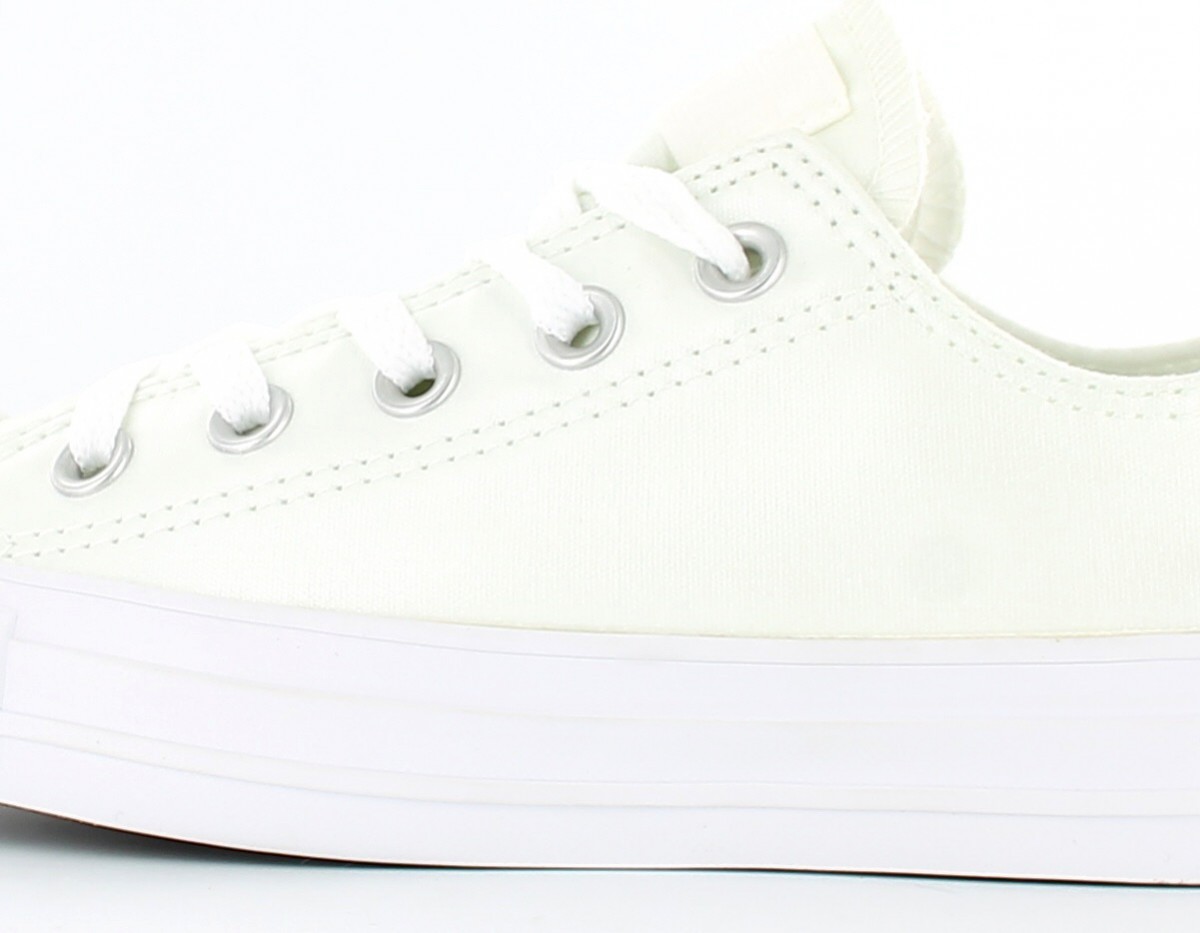 Converse Allstar Low Metallic blanc