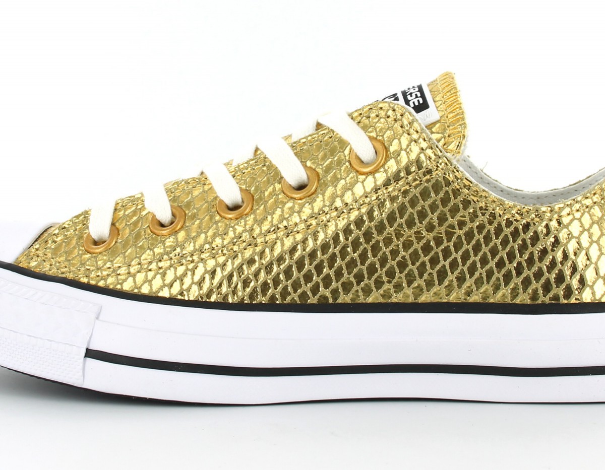 Converse Allstar Metallic scaled leather Or-Gold