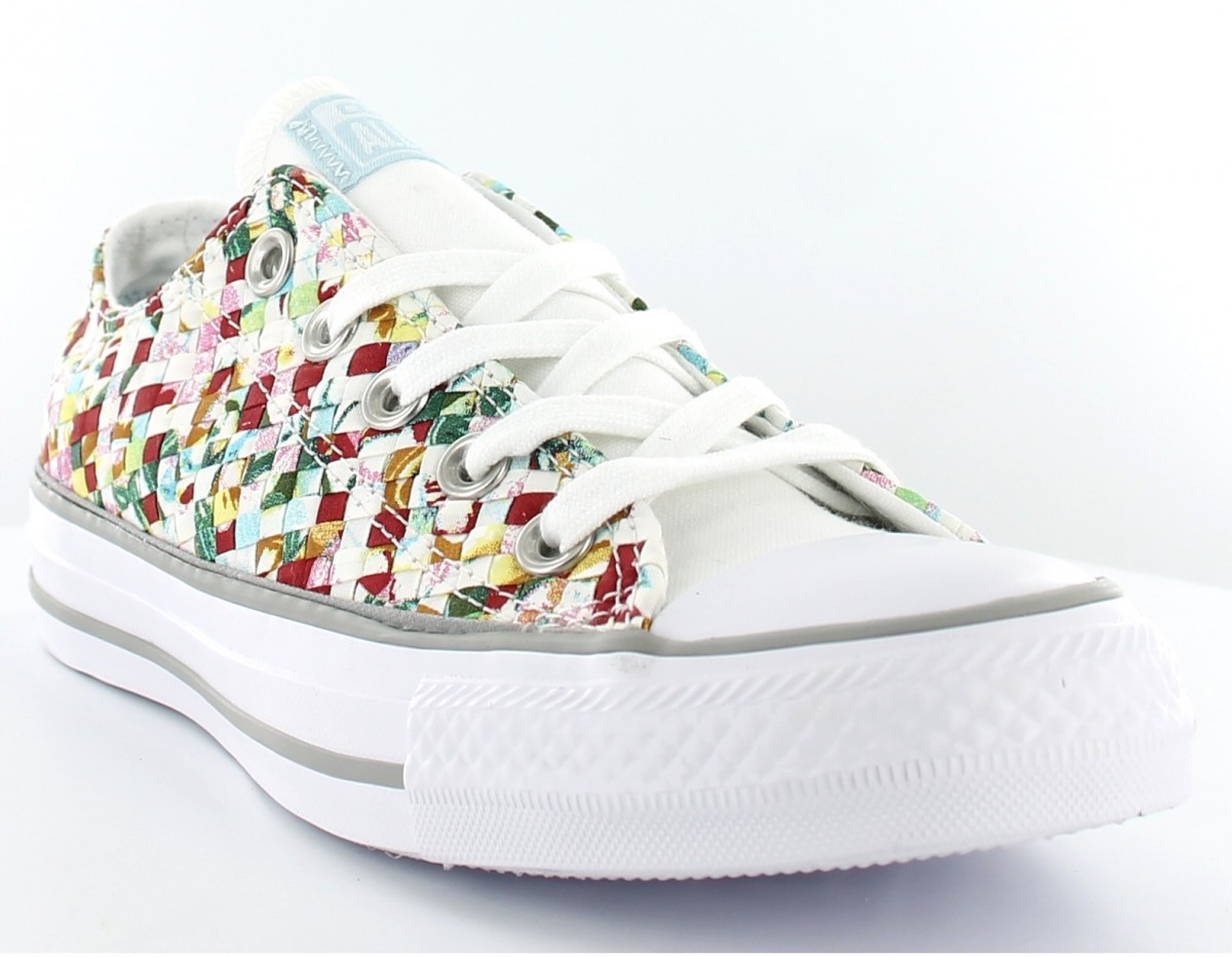 Converse Allstar Low Woven Blanc/Multicolor