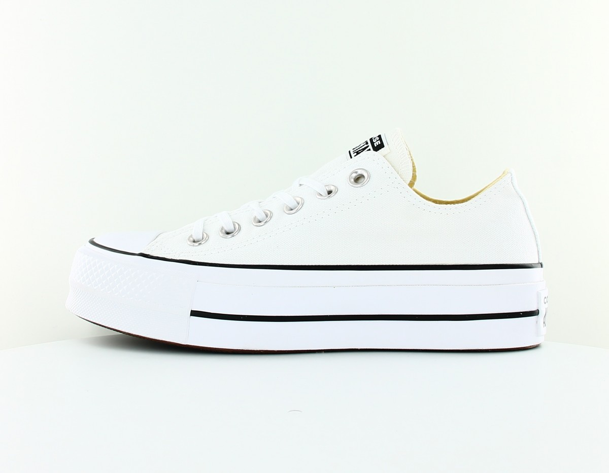 Converse Chuck taylor all star lift ox blanc noir blanc