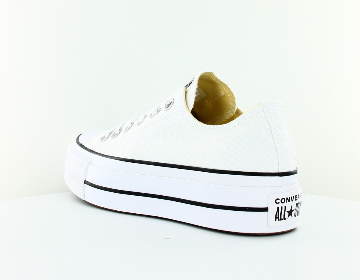 Converse Chuck taylor all star lift ox blanc noir blanc