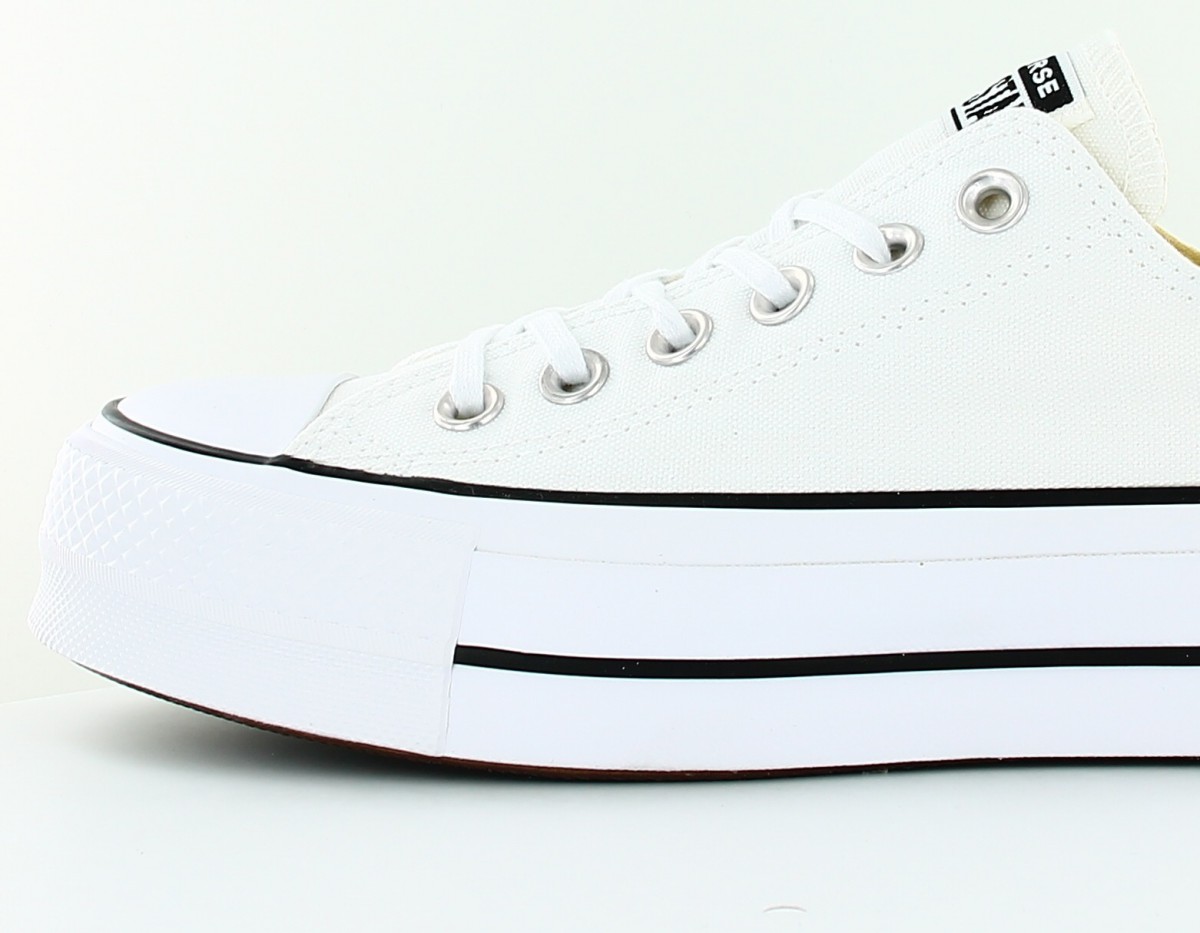 Converse Chuck taylor all star lift ox blanc noir blanc