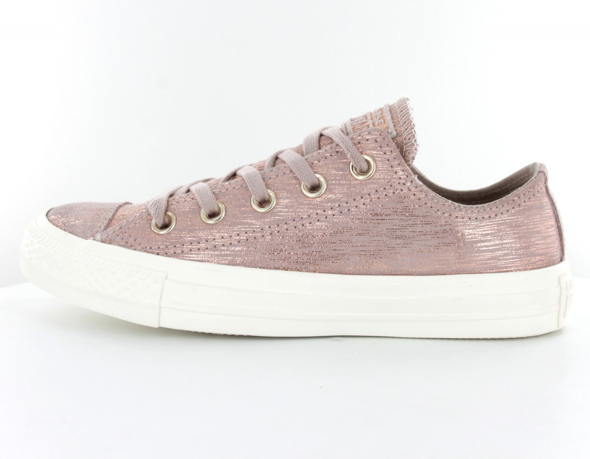 Converse Chuck taylor all star low métallic suede Rose métallic