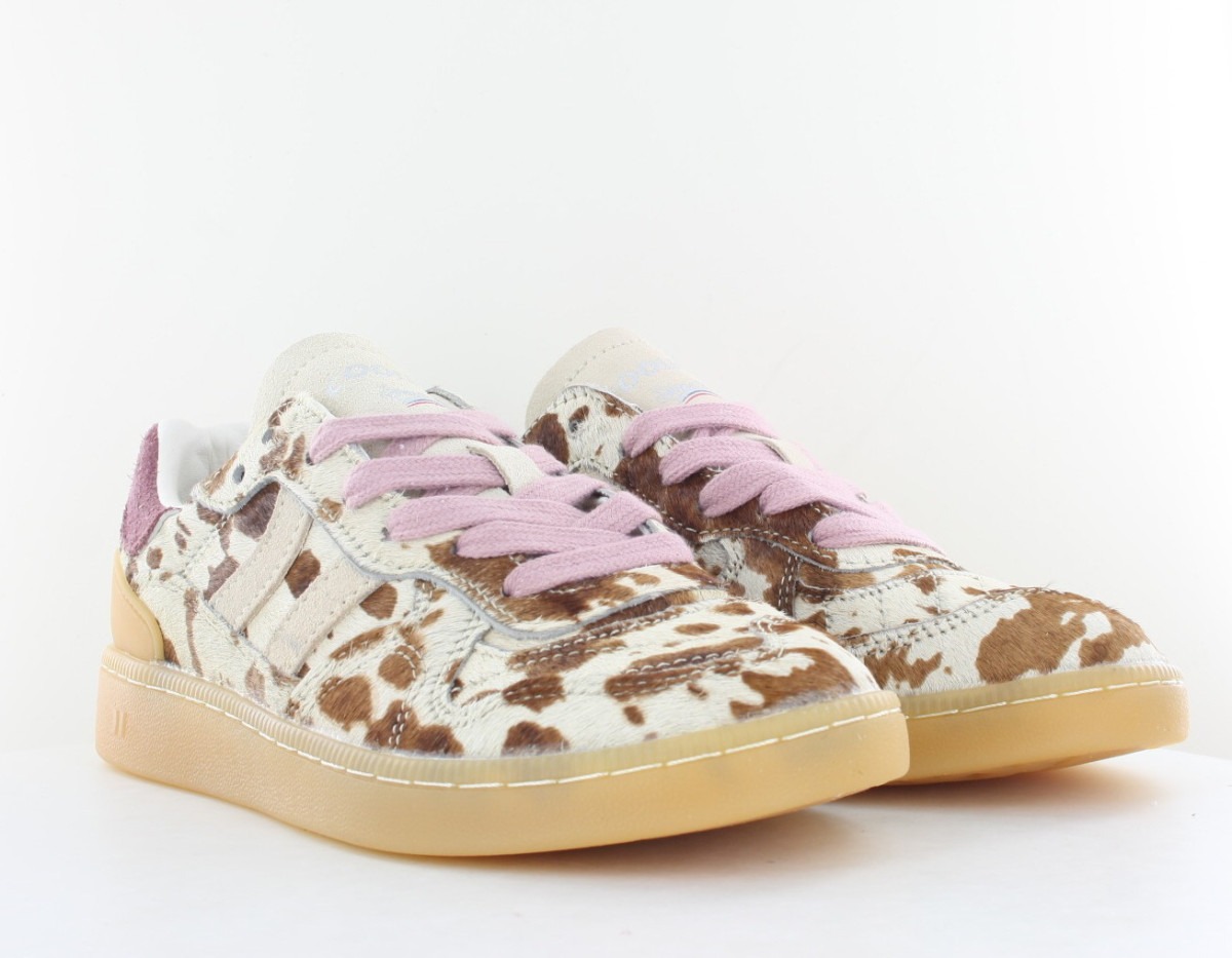 Coolway Goal poil beige marron rose print