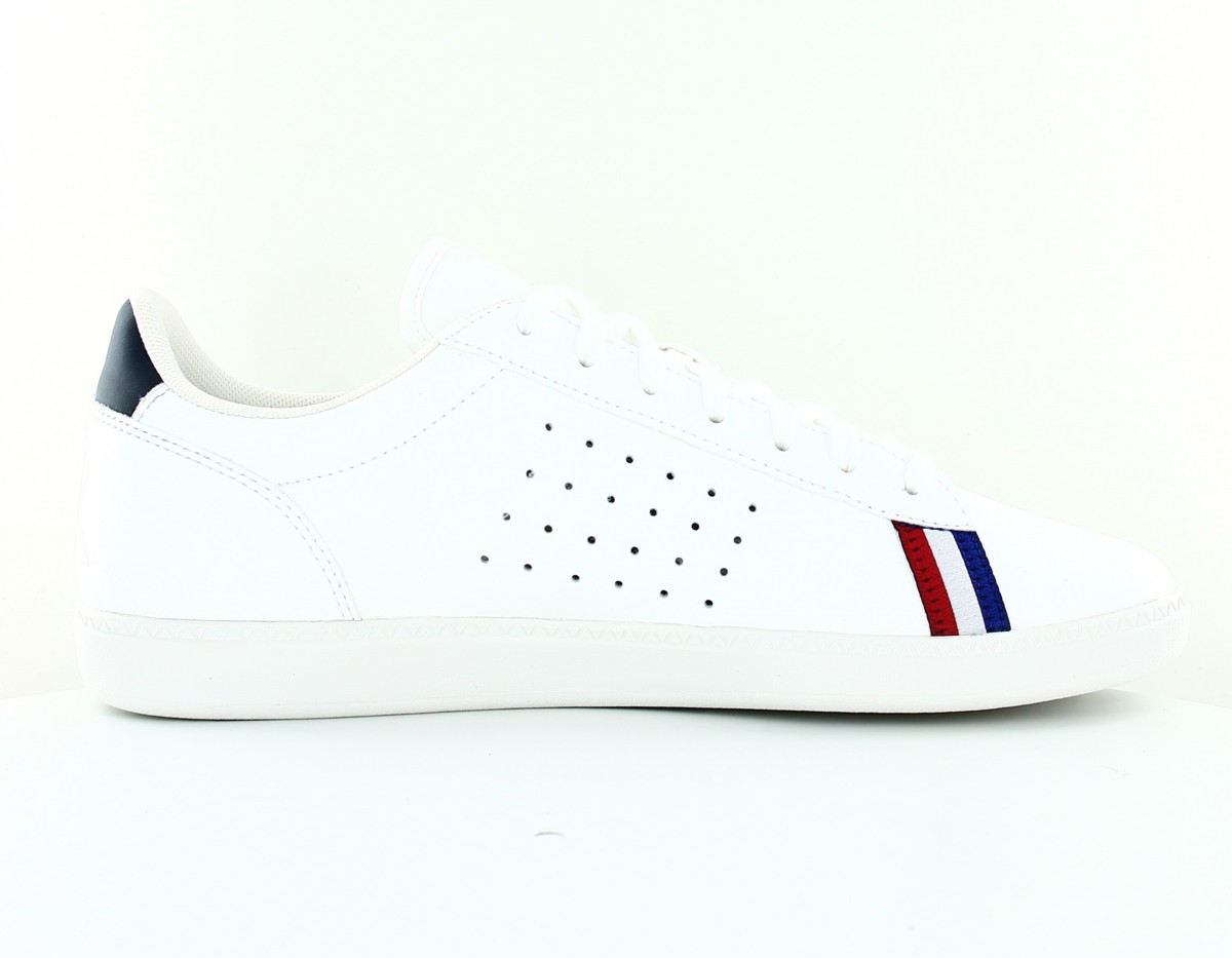 Lecoqsportif Courtstar sport blanc bleu marine rouge