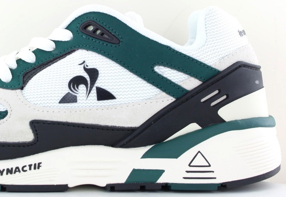 Lecoqsportif R1100 blanc vert noir beige