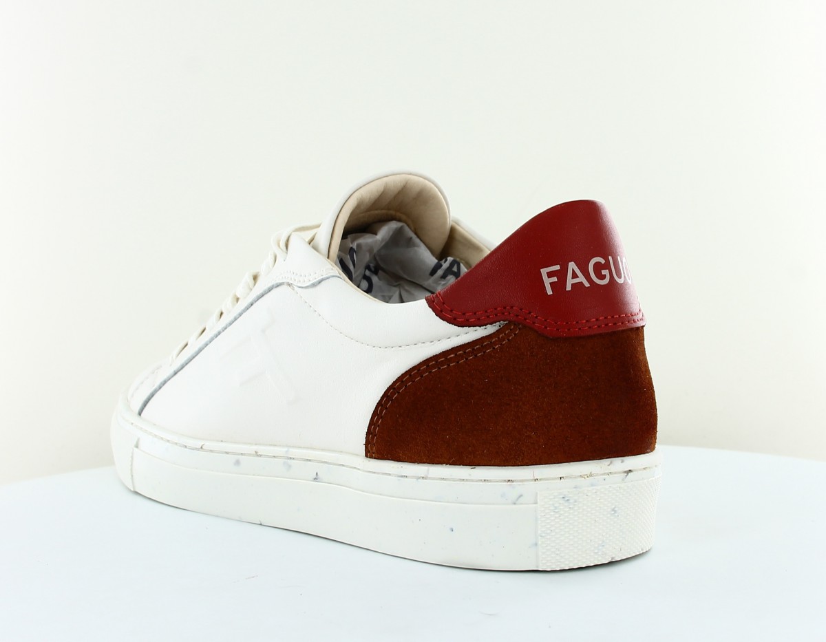 Faguo Ebony basket leather suede blanc ocre