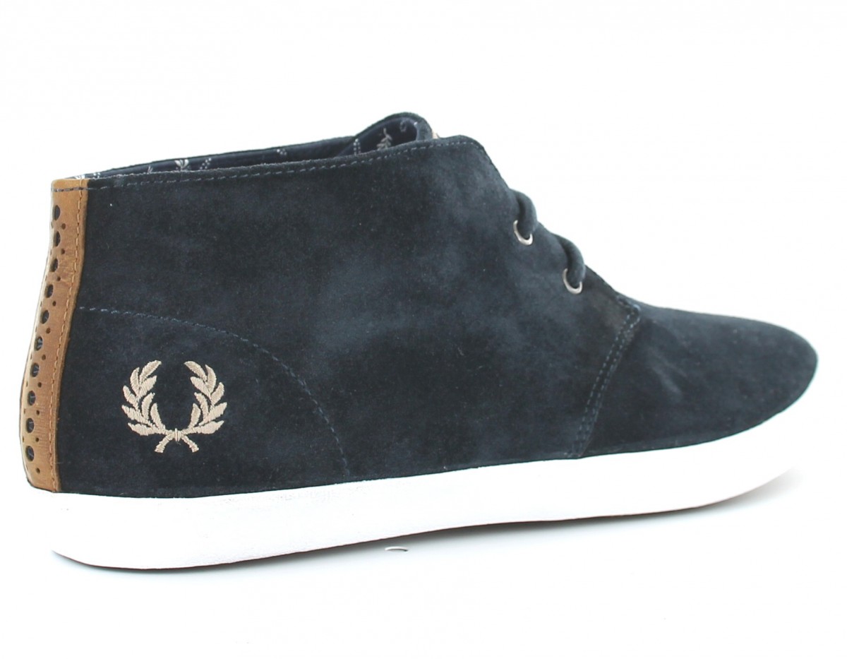 Fred Perry Byron Suede mid F. Perry BLEU/MARINE/BEIGE