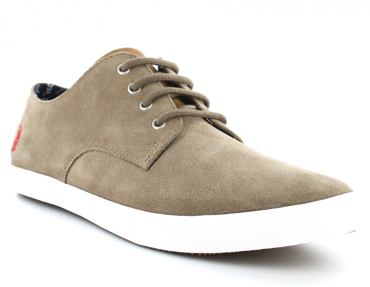 Fred Perry Foxx Suede Fred Perry BEIGE/ROUGE