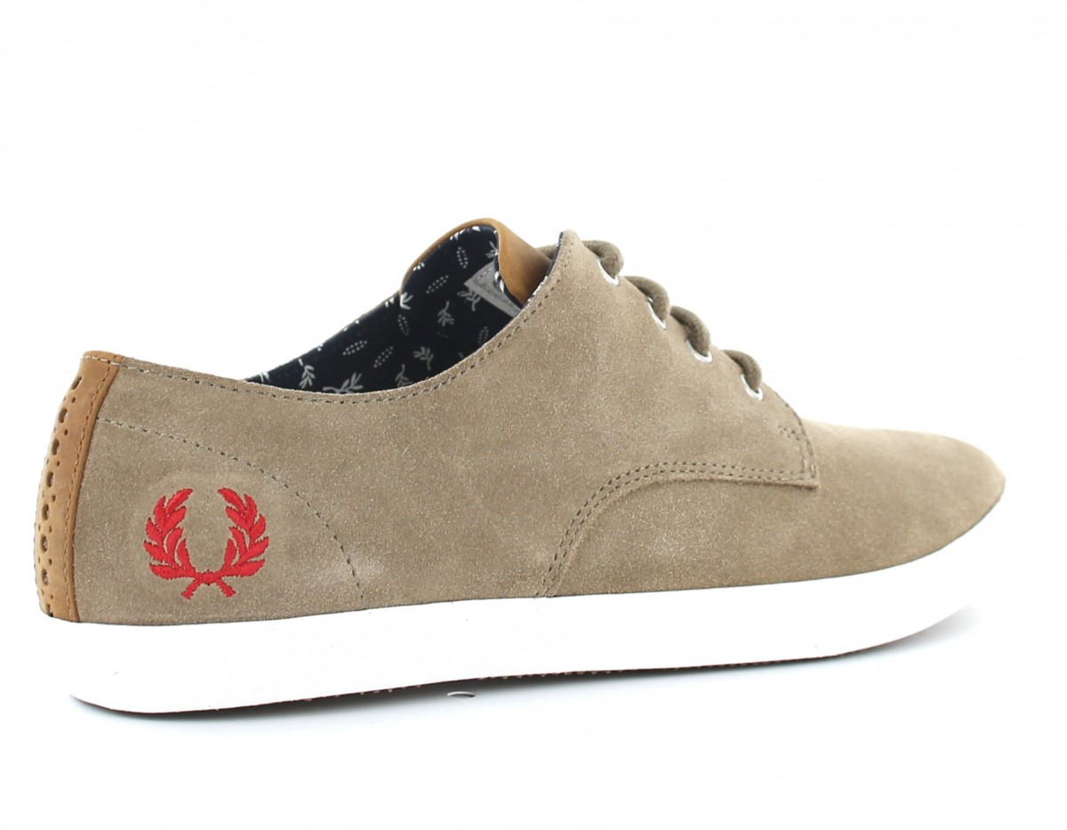 Fred Perry Foxx Suede Fred Perry BEIGE/ROUGE