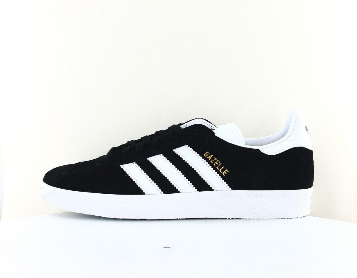 Adidas Gazelle noir blanc or