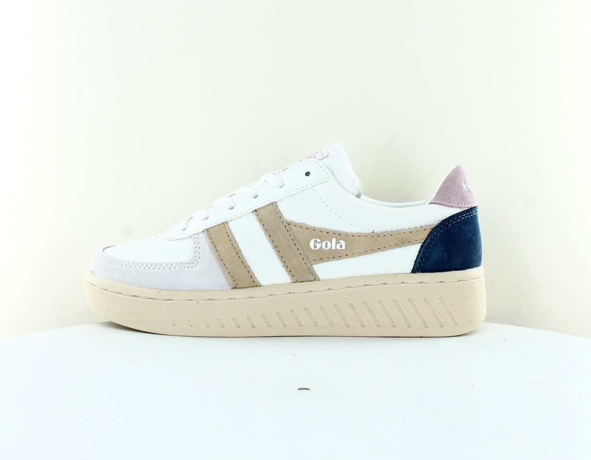 Gola Grandslam trident blanc beige bleu rose