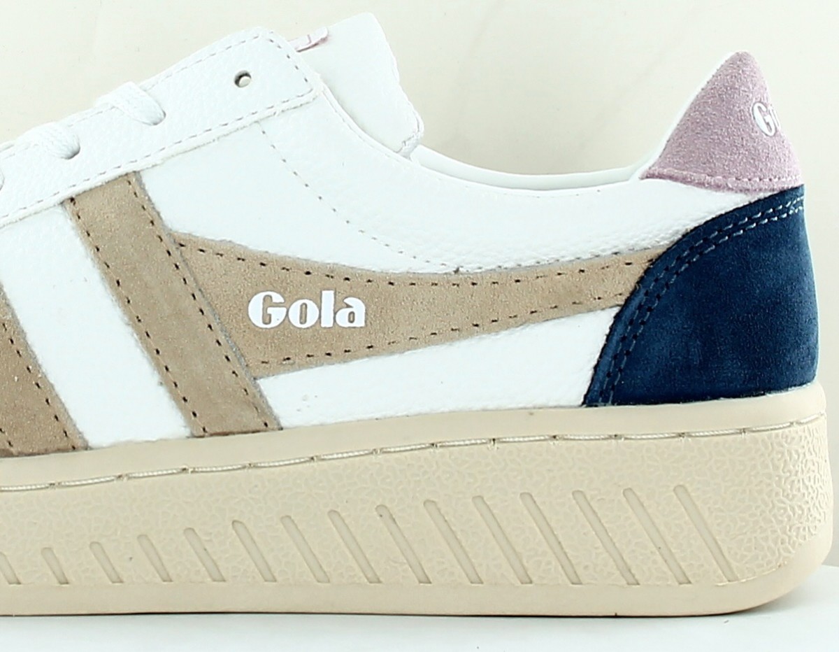 Gola Grandslam trident blanc beige bleu rose